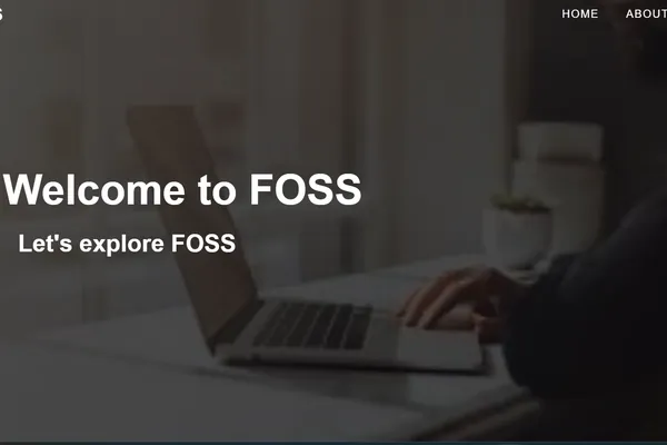Screenshot do projeto FOSS WEBSITE